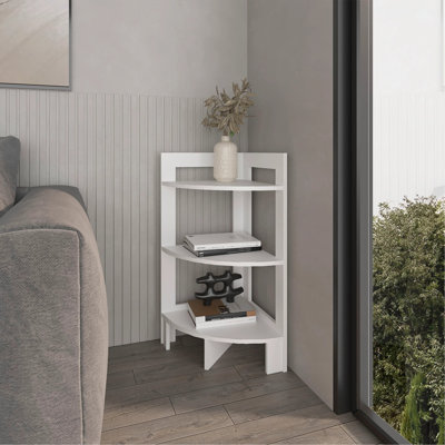 Tablette d'angle avec 3 tablettes