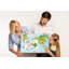 Wall Mounted bulletin board print decorative wall message pin boards home office corkboard Nationalities map