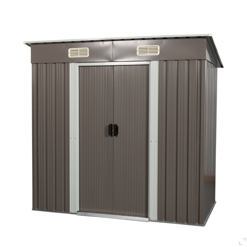 Remise de rangement extérieure en métal 6 pi x 4 pi