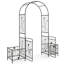 198cm W x 50cm D Metal Arbour in Black