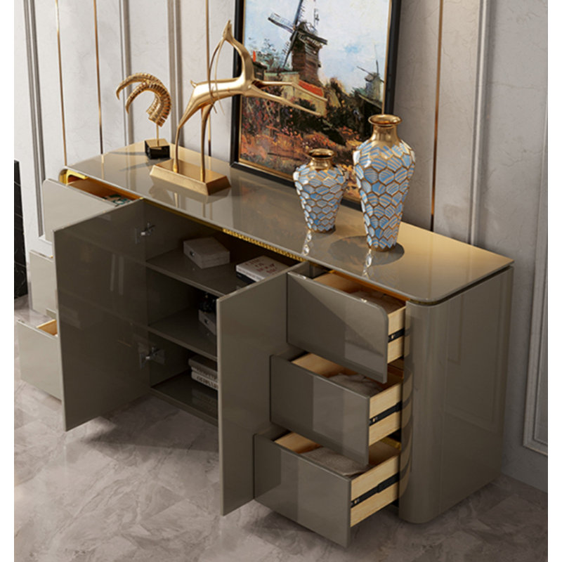 Commode de luxe simple à lumière simple, Kaki