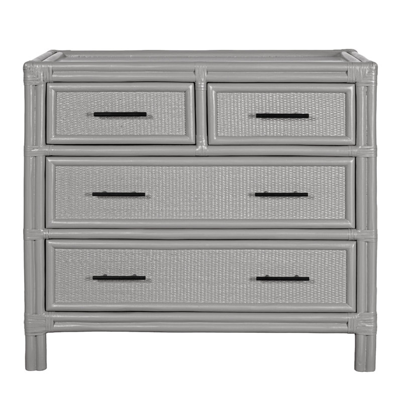 Aruba 4 - Drawer Nightstand, Light Gray