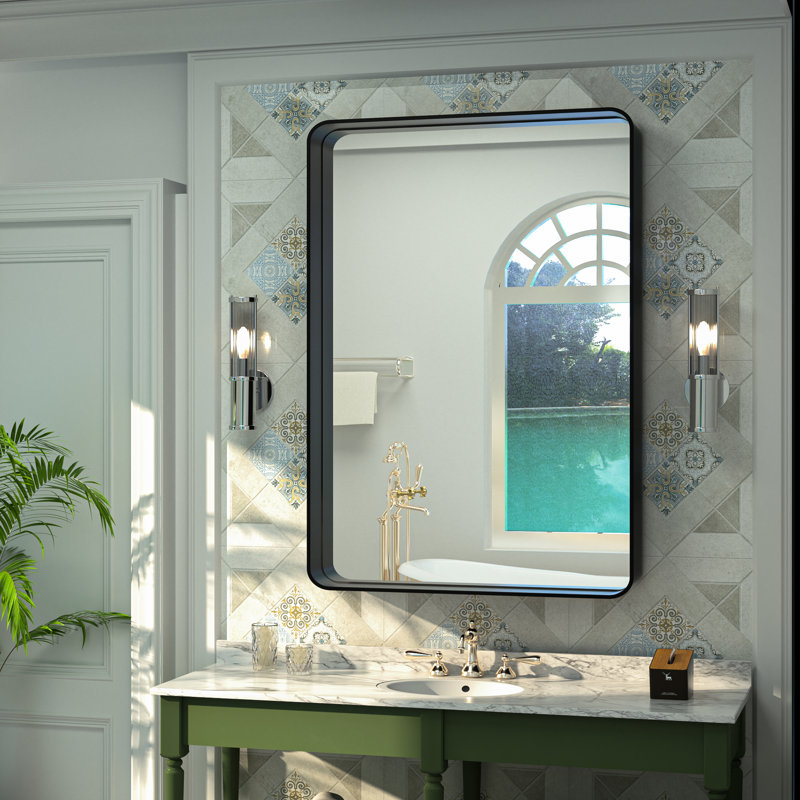 Miroir mural Brayner, Noir, 24 po x 36 po