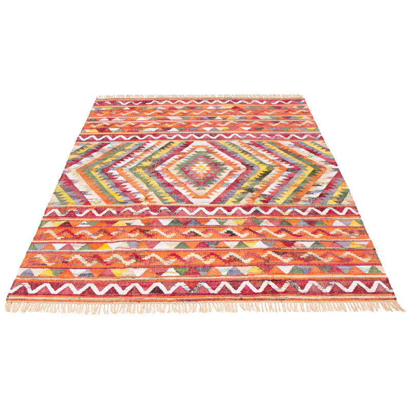 Cotton Southwestern Indoor Rug, Rectangle 8' x 10'