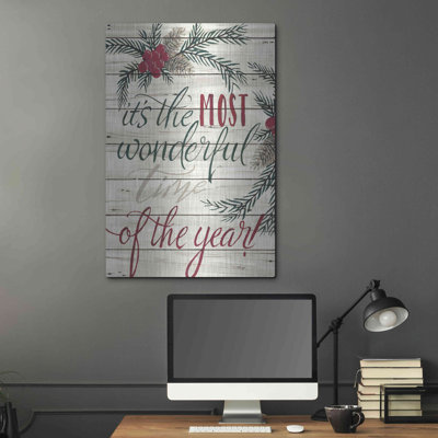«It's the Most Wonderful Time Shiplap» par Cindy Jacobs, art mural en métal