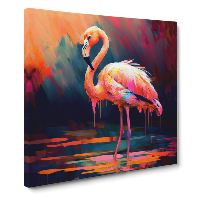 Flamingo Impressionism - No Frame Print