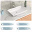 Lavabo de salle de bain rectangulaire en céramique blanche 24 "x l 15" au-dessus du comptoir