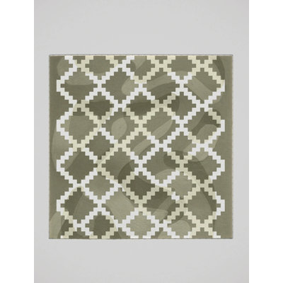 Chenille Washable Geometric Indoor Rug