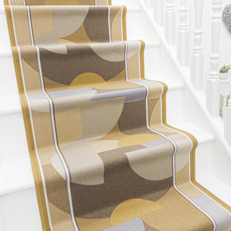 Stair Runner Geometric Shapes Area Rug, Runner 66 x 570 cm