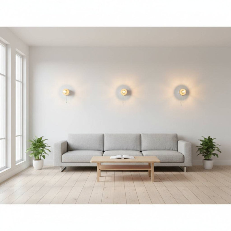 UltraBeam 4 Watt Wooden White Interior LED Wall Light With Pull Cord