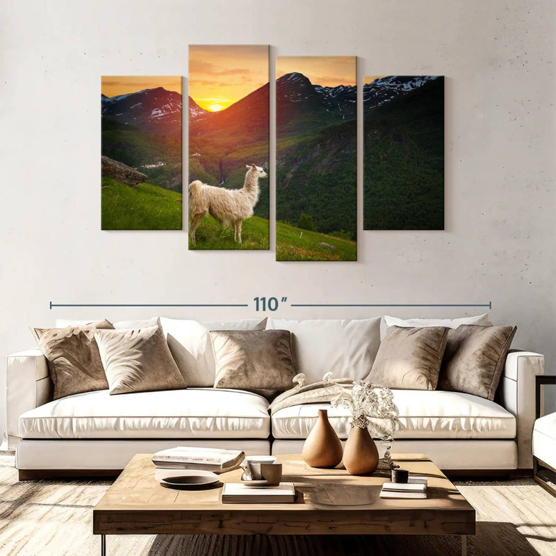 Mountain Llama, 54" H x 84" W