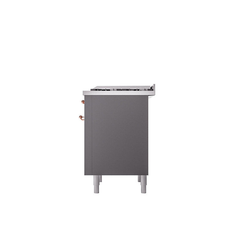 Cuisinière mixte 36 po ILVE Nostalgie II, Gaz naturel, Graphite mat / cuivre