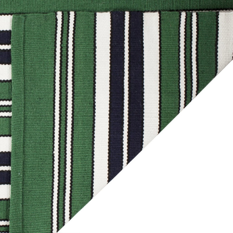 Tapis vert en polyester tissé à plat Lauren Ralph Lauren, Rectangle 2 pi x 3 pi