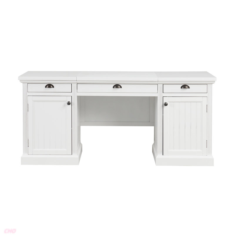 67''Modern Executive Desk,Computer Desk With 2 Storage Cabinet And 3 Drawers, Rectangle Home Office Desk With Back ,Reading Desk,Writing Table,Workstation For Home Office,Living Room,Study