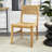 Light Brown Teak Wood Handmade Chair with Woven Banana Leaf Seat