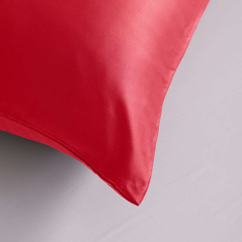Satin Body Pillow Pillowcase, Hidden Zippered Pillow Cover, Slip Cooling - NTBAY, Red
