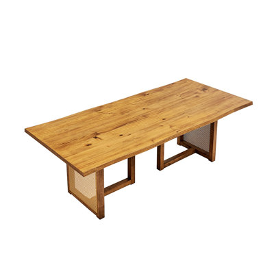 Rectangular Dining Table, Wooden Kitchen Table For 6 Persons For Home, Restaurant