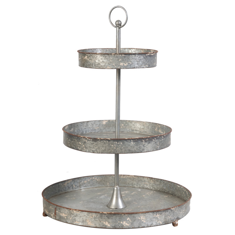Support pour aliments à 3 niveaux D17 x 23,5 po Evelyn