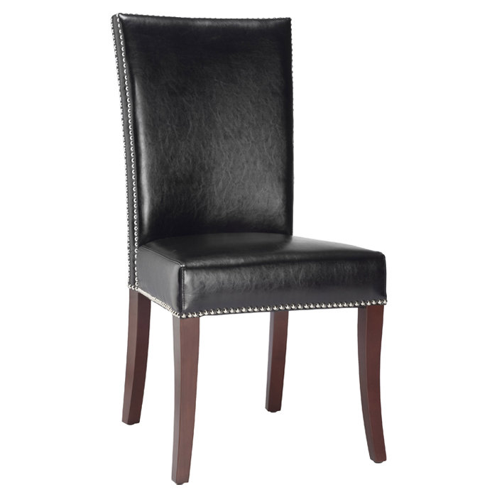 Chaise rembourrée Donn, Noir