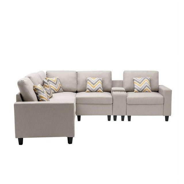Metallah Latitude Run®  6Pc Reversible Sectional Sofa with a USB
