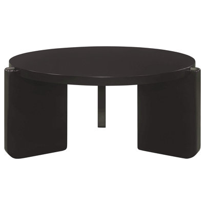 Harrison Black Round Solid Wood Coffee Table