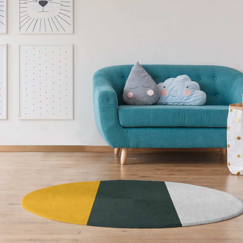 Chenille Indoor Rug, Round 5'