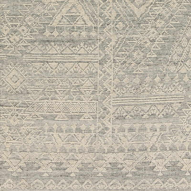 Tapis ivoire en laine noué à la main Southwestern, Rectangle 4 pi x 6 pi