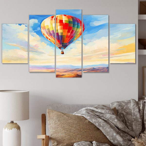 Red Barrel Studio® Colorful Hot Air Ballon Impressionistic ...