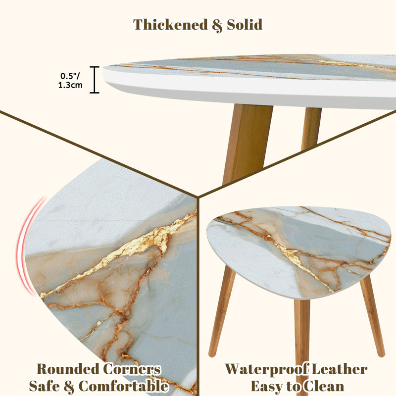 Ensemble de 2 tables basses gigognes Triangle