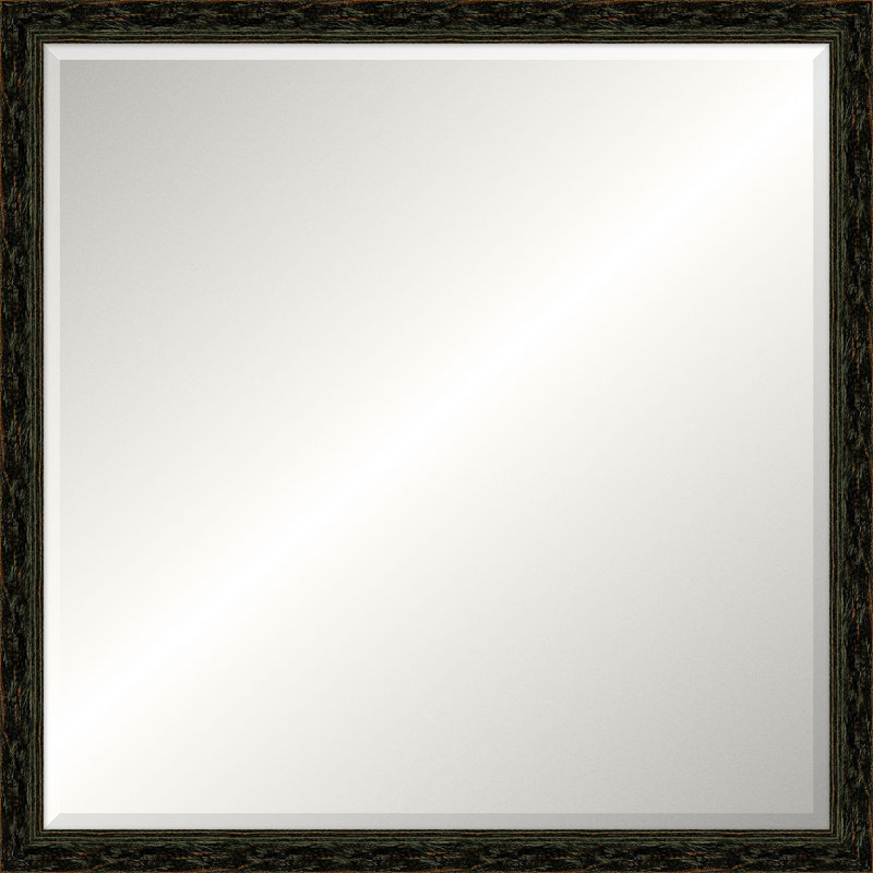 Walden Solid Wood Beveled Mirror, Square, 39.75" x 39.75"