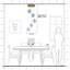 Luminaire suspendu 5 lumières moderne en métal doré avec abat-jour sphériques transparents pour hall d'entrée et salon