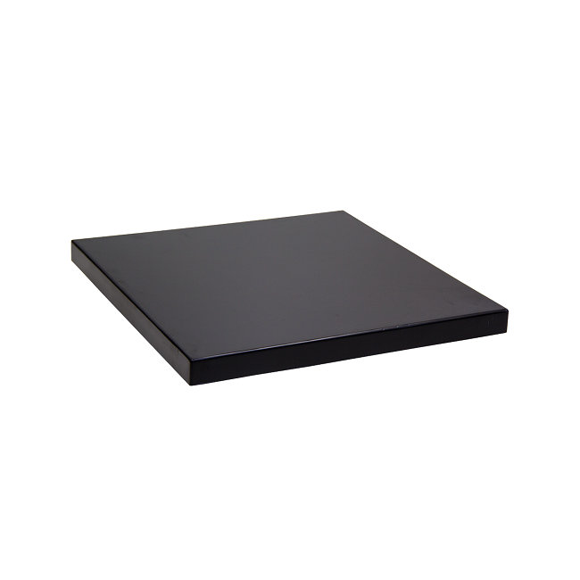 Plateau de table en résine blanc uni, intérieur / extérieur, H 1,75 po x L 60 po x l 30 po, Noir
