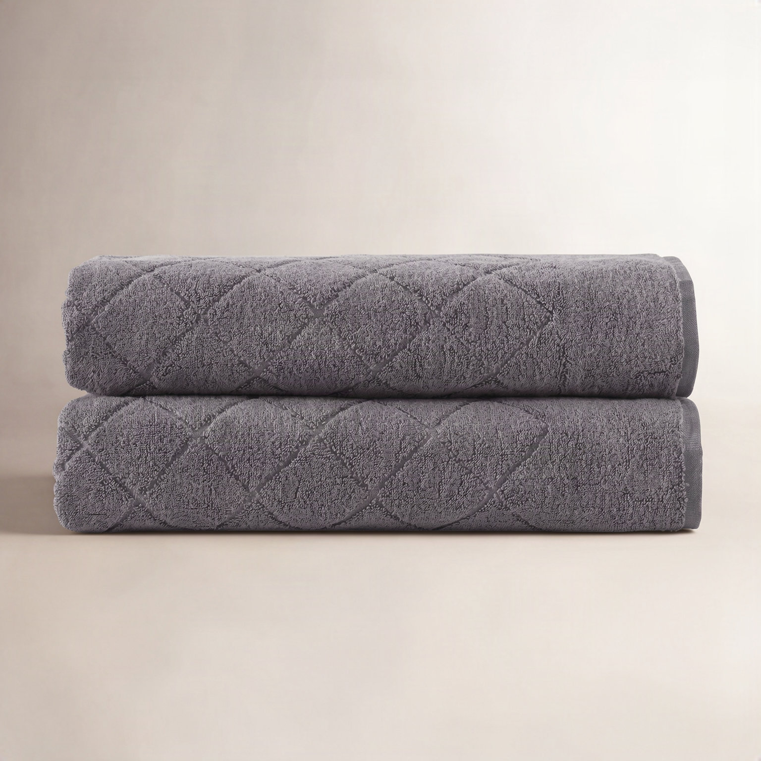 Turkish Cotton Bath Sheet Set, Anthracite