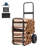 Firewood Log Cart, 250 lbs Capacity, Outdoor and Indoor Wood Rack Storage Mover with PU Wheels & Waterproof Cloth, Heavy Duty Steel Dolly Hauler, Firewood Carrier for Fireplace, Fire Pit