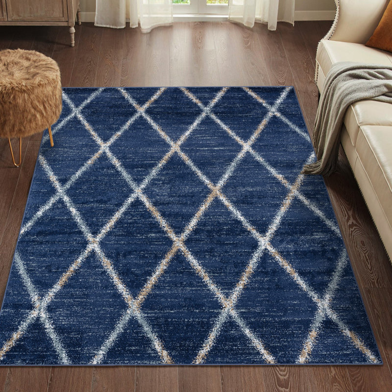 Bellicent  Geometric Indoor Rug, Rectangle 5' x 7'