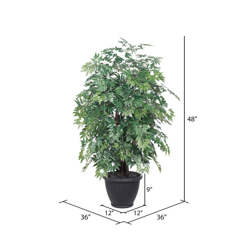 Artificial Ming Aralia Extra Full Series, Gray
