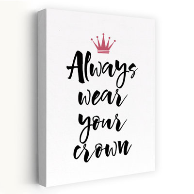 Crown Your Confidence Minimalist Modern Abstract Wall Art Print