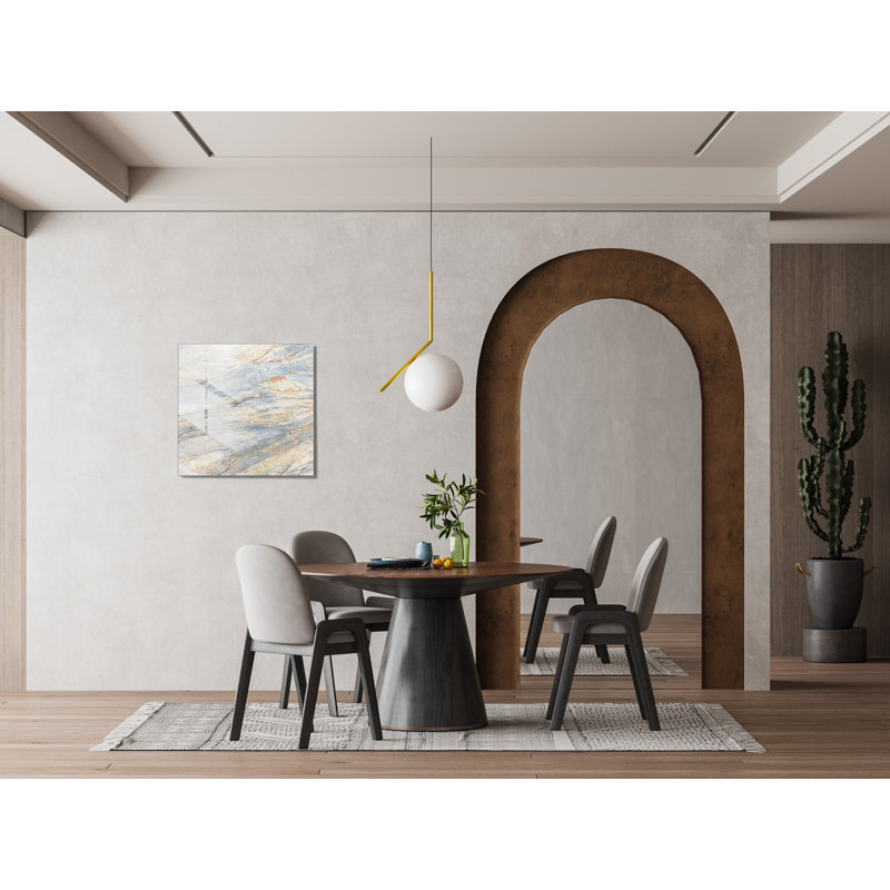 Elegant Decorative Tempered Glass Painting, 15.7 x 15.7 inches | 100% Tempered Glass, Thickness: 0.16 inches | Perfect for Home Decor, Modern Aesthetic, and Unique Wall Art Display