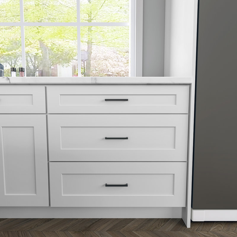 Armoire de cuisine en bois massif prête à assembler, 33", Blanc
