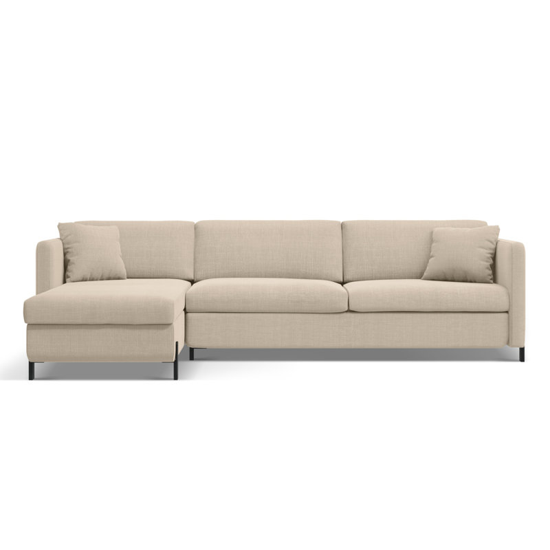 Bejna 3 Seater Sofa Bed, Beige, Left Hand Facing, 80cm H x 260cm W x 170cm D