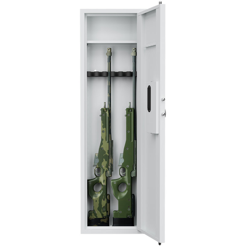 53" Passwod Touch Panel In-wall Safe,hidden Wall Gun Safe For Rifles With Adjustable Shelves,assembled Storage Multifunctional Wall Safe For Firearm And Valuables (white-digital)