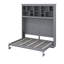 Grand lit escamotable avec tablettes et port USB