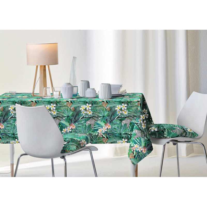 Floral Cotton Tablecloth, 85cm W x 85cm L
