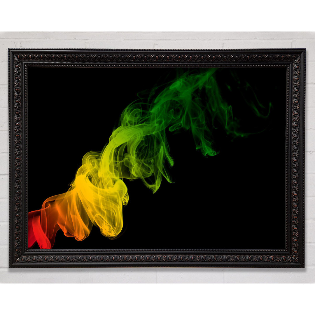 Gerahmtes Leinwandbild Smoke Twist Rainbow