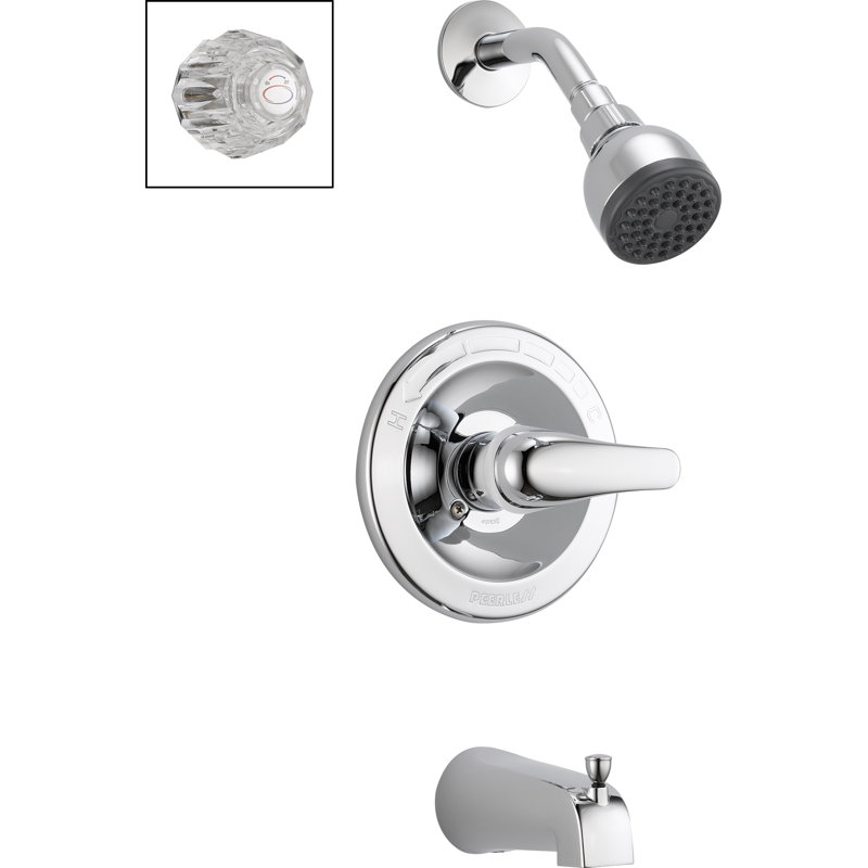Garniture complète de robinet de baignoire et de douche à inverseur, Chrome