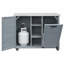 Îlot de cuisine 78,3 "avec table de barbecue pliable-223224451