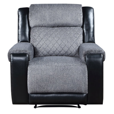 ALICIA GREY/BLACK RECLINER
