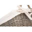 Wicker Lined Storage Basket with Handles-1941628112