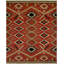 Wool Southwestern Area Rug in Red-2031517468