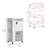 Fargo Bar Cart with Cabinet, 6 Built-in Wine Rack and Casters-2126303856